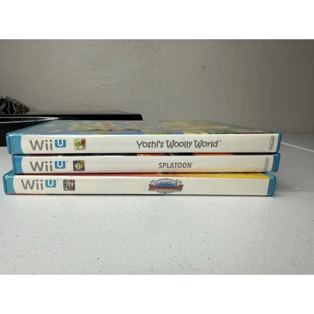Nintendo Wii U 32GB Console Deluxe Set Black Bundle With 3 Games WUPSKAFB